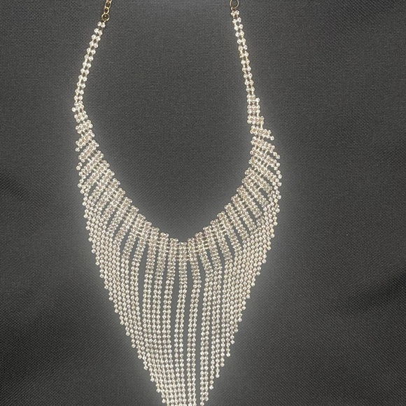 INC Elegant Silver Fringe Necklace - Picture 2 of 4